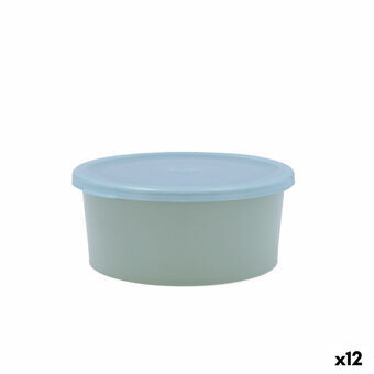 Round Lunch Box with Lid Quid Inspira 760 ml Green Plastic (12 Units)