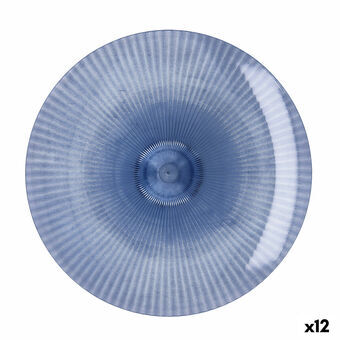 Flat Plate Quid Sunset Blue Plastic 26 cm (12 Units)