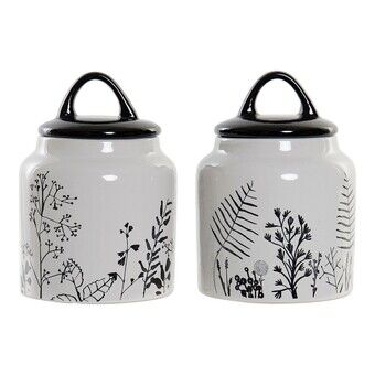 Tin DKD Home Decor Stoneware Traditional (2 pcs) (11 x 11 x 16 cm)