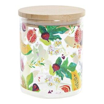 Tin DKD Home Decor Fruity Bamboo Borosilicate Glass 10 x 10 x 12.5 cm (700 ml)