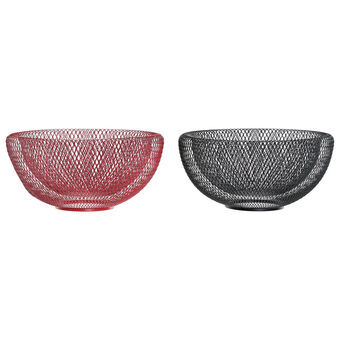 Fruit Bowl DKD Home Decor Metal (2 Units) (25 x 25 x 12 cm)