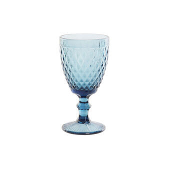 Wineglass DKD Home Decor Blue Crystal (325 ml)