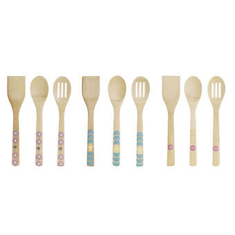 Set of Kitchen Utensils DKD Home Decor Bamboo (6 x 2 x 30 cm) (3 Units)