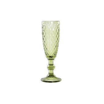 Champagne glass DKD Home Decor Crystal Green (150 ml)