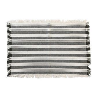 Table Mat DKD Home Decor Grey Polyester Cotton White Green (50 x 33 x 0,5 cm)