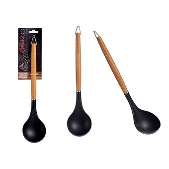 Ladle Brown Black Nylon beech wood (8 x 3 x 32,5 cm)