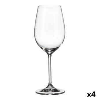 Set of cups Bohemia Crystal Clara 350 ml White 6 Pieces 6 x 8 x 22 cm (6 Units) (4 Units)