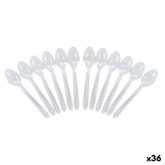 Reusable spoon set Algon Transparent 36 Units