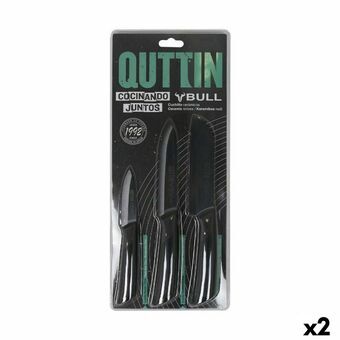 Knife Set Quttin Bull Ceramic 3 Pieces (2 Units)