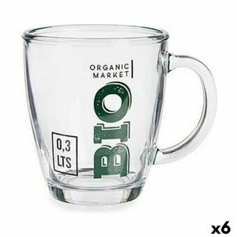 Mug Bio Transparent Glass 6 Units (320 ml)