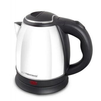 Kettle Esperanza EKK128W White Black Stainless steel Plastic 1350 W 1 L