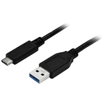 USB A to USB C Cable Startech Black 1 m