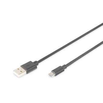 USB Cable to micro USB Digitus by Assmann AK-300110-010-S Black 1 m