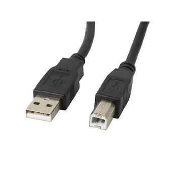 USB 2.0 A to USB B Cable Lanberg CA-USBA-11CC-0018-BK Black 1,8 m