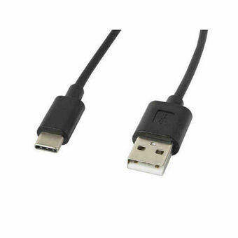 USB A to USB C Cable Lanberg CA-USBO-10CC-0018-BK Black 1,8 m