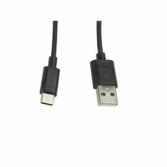 USB 2.0 A to USB C Cable Lanberg CA-USBO-10CC-0010-BK Black Multicolour 1 m