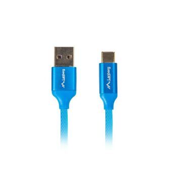 USB A to USB C Cable Lanberg CA-USBO-22CU-0018-BL Quick Charge 3.0 Blue 1,8 m