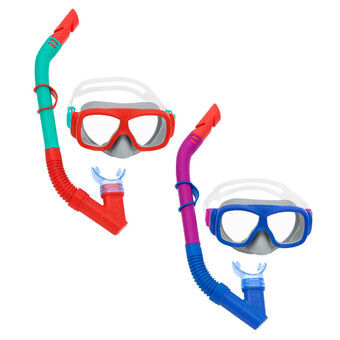 Snorkel Goggles and Tube for Children Bestway Blue Orange