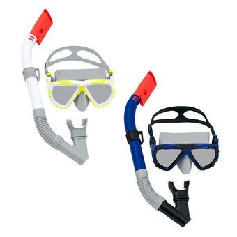 Snorkel Goggles and Tube for Children Bestway White Dark blue Adult