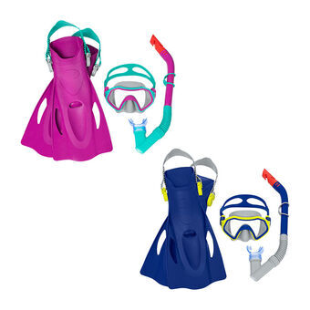 Diving Goggles with Snorkle and Fins Bestway Multicolour 37-41