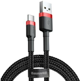 USB A to USB C Cable Baseus Cafule Black 2 m