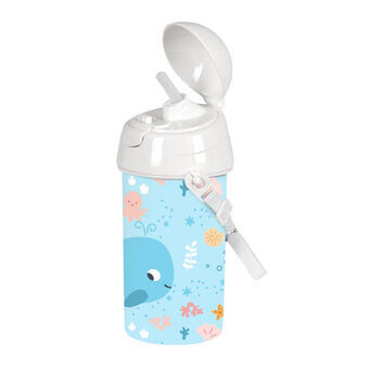 Water bottle Safta Ballenita White Light Blue PVC (500 ml)