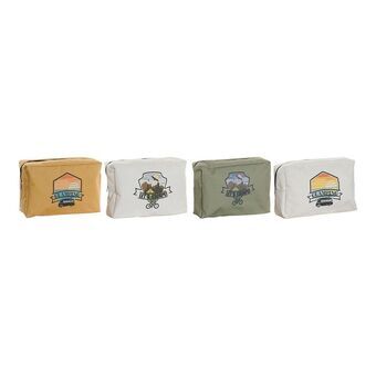 Toilet Bag DKD Home Decor Vintage Canvas (4 pcs) (30 x 10 x 20 cm)