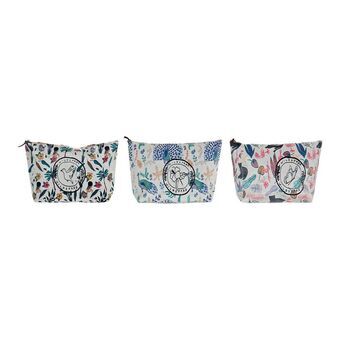 Toilet Bag DKD Home Decor Tropical Polyester (3 pcs) (33 x 8 x 21 cm)