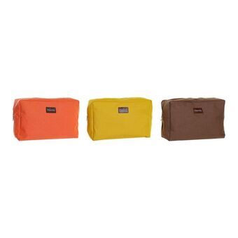 Toilet Bag DKD Home Decor Cotton Canvas (3 pcs) (30 x 10 x 20 cm)