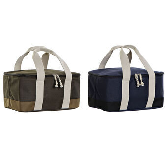 Lunchbox DKD Home Decor Thermal Green Navy Blue (30 x 20 x 15 cm) (2 pcs)