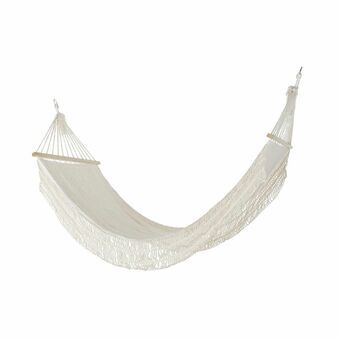 Hammock DKD Home Decor Beige Polyester Cotton Pinewood (300 x 90 x 130 cm)