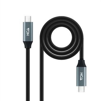 Cable USB C NANOCABLE 10.01.4301-L150 1,5 m Black 4K Ultra HD