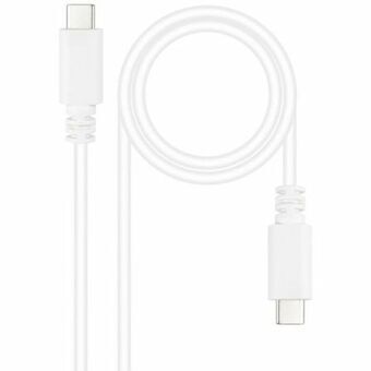 USB Cable NANOCABLE 10.01.2301-W 1 m (1 Unit)