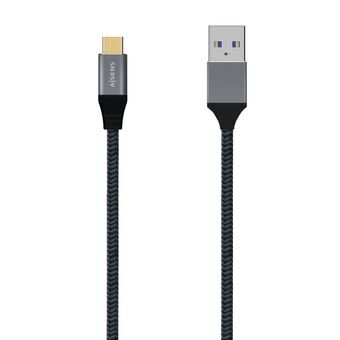 USB A to USB-C Cable Aisens A107-0633 2 m Grey (1 Unit)