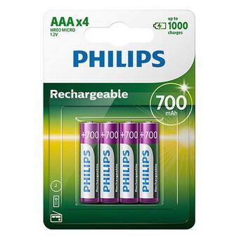 Rechargeable Batteries Philips R03B4A70/10 700 mAh 1,2 V