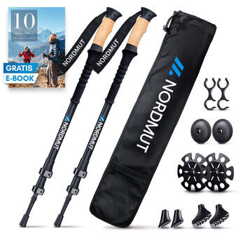 Set of 2 trekking poles Nordmut POL-FBL-ALU