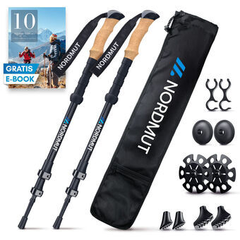 Set of 2 trekking poles Nordmut POL-FBL-CBN