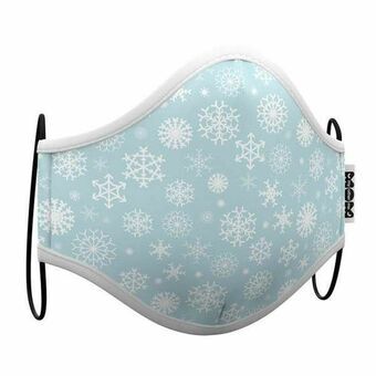 Reusable Fabric Mask My Other Me Snowflakes Blue Christmas