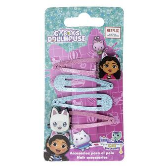 Hair Clips Gabby\'s Dollhouse 4 Pieces Pink