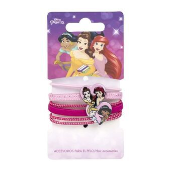 Rubber Hair Bands Disney Princess Multicolour 6 Units