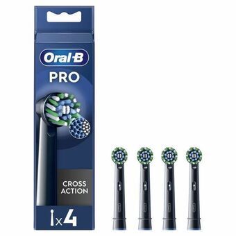 Replacement Head Oral-B Pro Cross action Black 4 Units