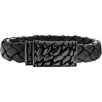 Men\'s Bracelet Police PJ25729BLB.01-L Leather 21 cm