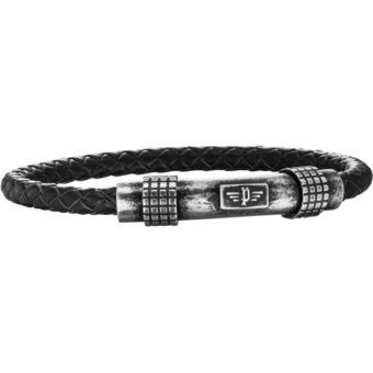 Men\'s Bracelet Police S14ALB02B Leather 19 cm