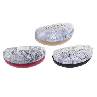 Glasses Case DKD Home Decor Metal (3 pcs) (16.5 x 8 x 7 cm)