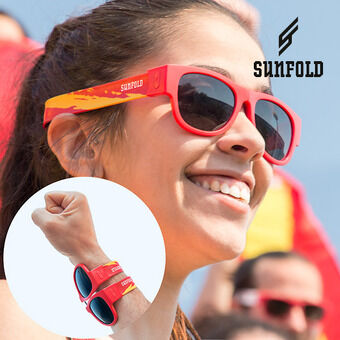 Red Sunfold Spain Roll-Up Sunglasses