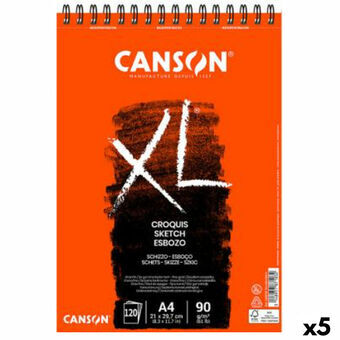 Drawing pad Canson XL Esboso 20 Sheets A4 5 Units 90 g/m² White Natural