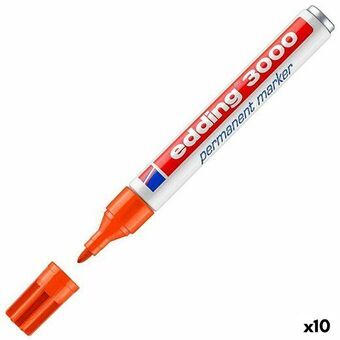 Permanent marker Edding 3000 Orange (10 Units)