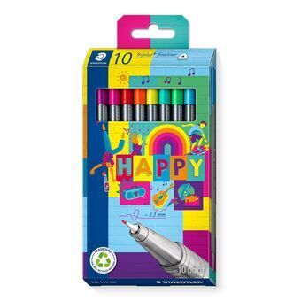 Set of Felt Tip Pens Staedtler Triplus Fineliner 334 10 Pieces Multicolour