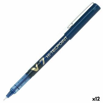 Liquid ink pen Pilot V-7 Hi-Tecpoint Blue 0,5 mm (12 Units)