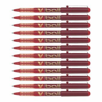 Liquid ink ballpoint pen Pilot Roller V-Ball 0,7 Red 12 Units